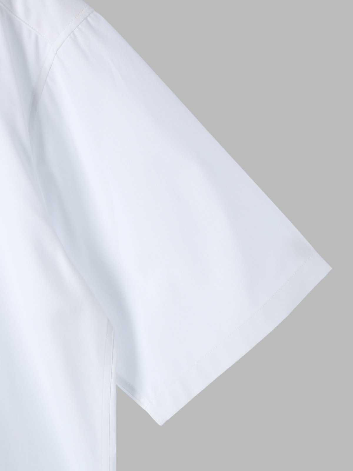 HOMME メンズ メンズ ロゴ 刺繍 半袖 シャツ ”Andy” ホワイト