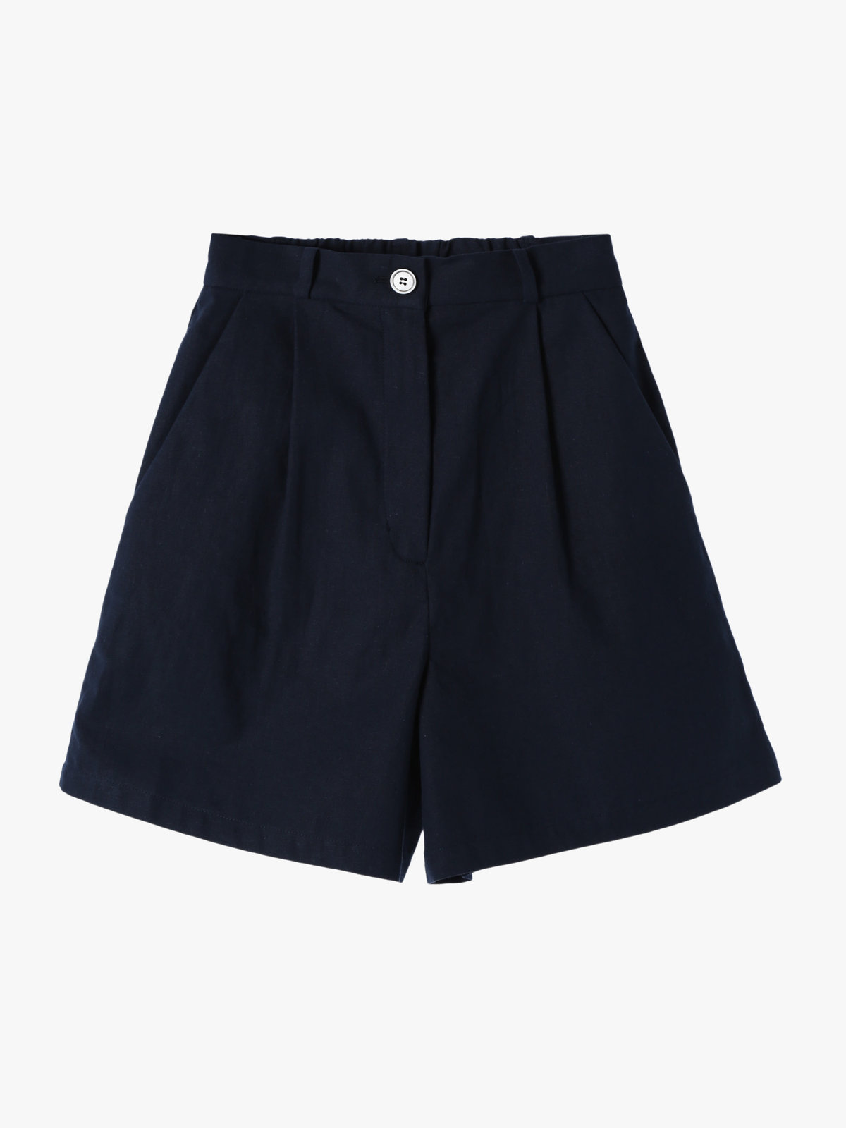 To b. by agnès b. 【Outlet】リネンコットンキャンバスショートパンツ ネイビー