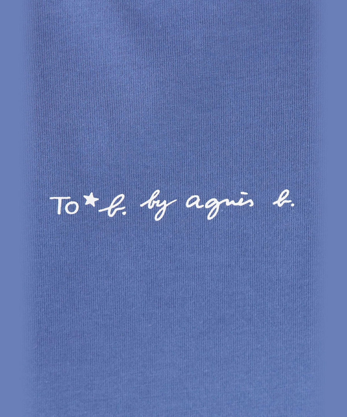 To b. by agnès b. ミニロゴ コットン 半袖 Tシャツ ブルー
