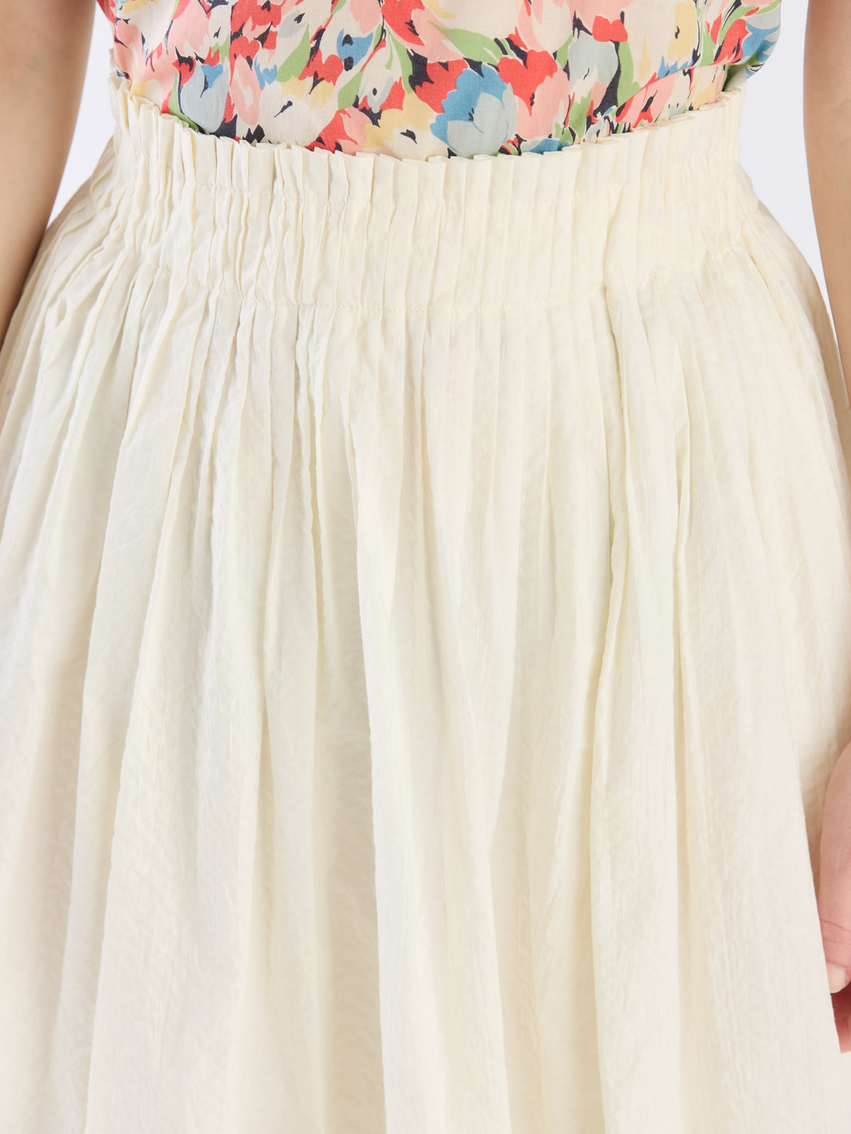 To b. by agnès b. 【Outlet】ポコポココットンスカート ホワイト