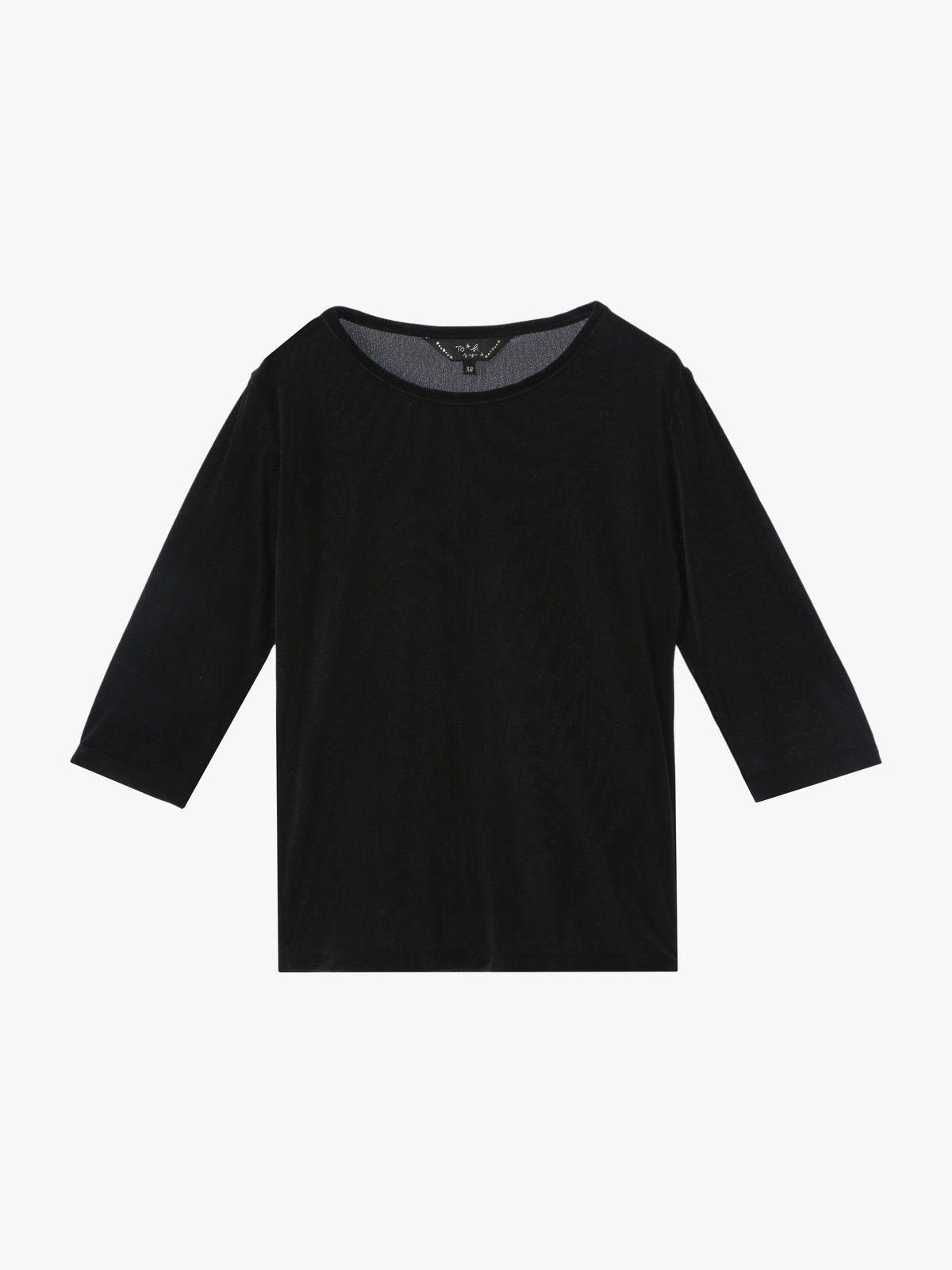 To b. by agnès b. 【Outlet】シアーベロアティーシャツ ブラック