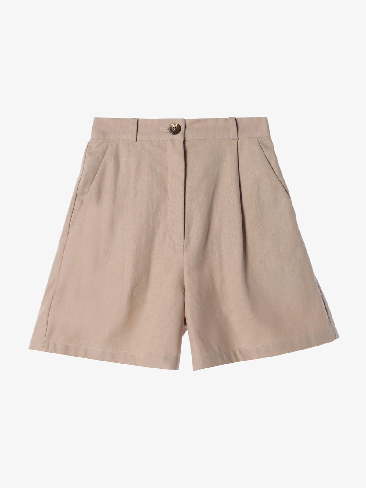 To b. by agnès b. 【Outlet】リネンコットンキャンバスショートパンツ ホワイト