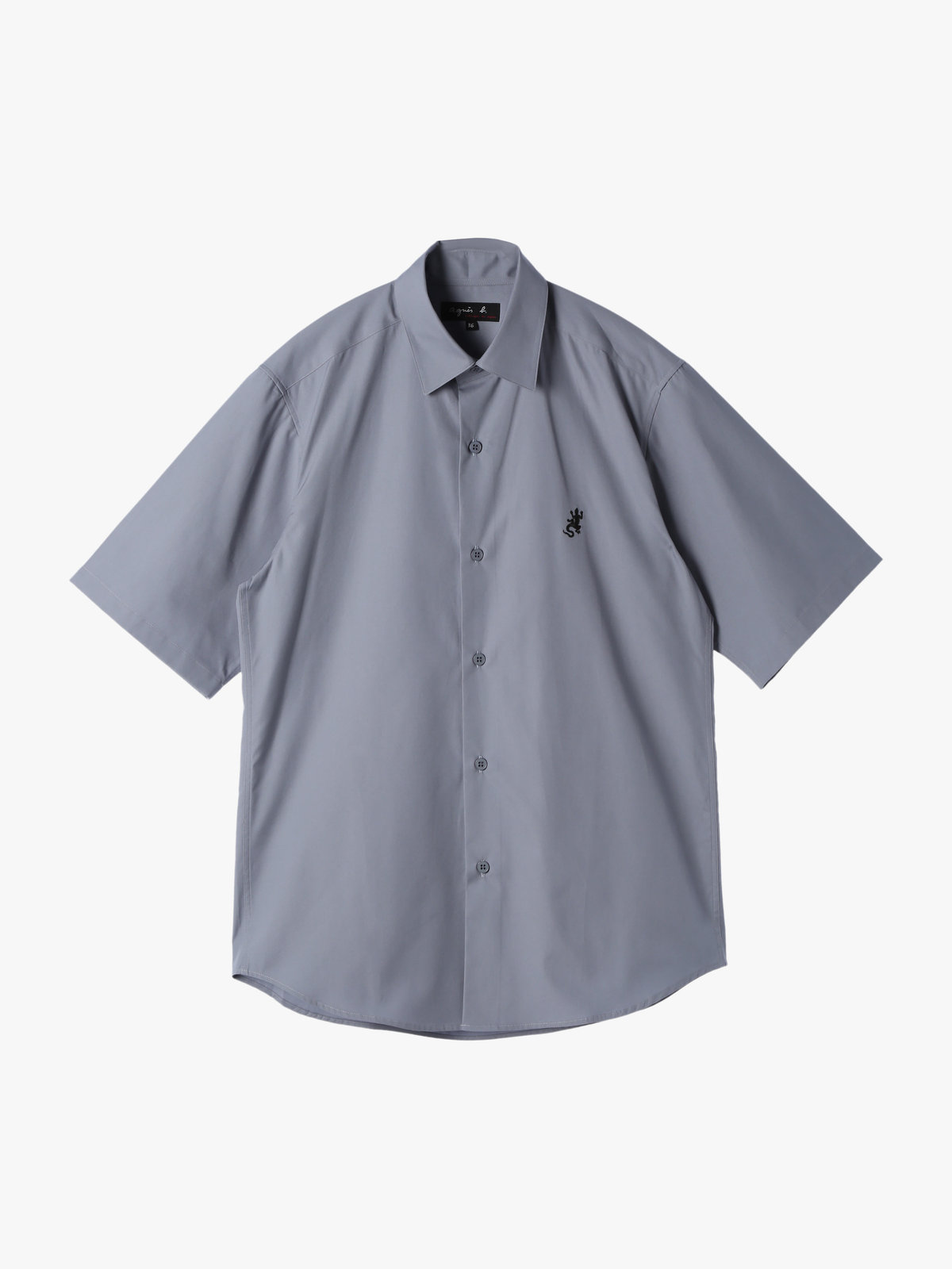 HOMME メンズ メンズ アイコニック 刺繍 半袖 シャツ ”Andy” グレー