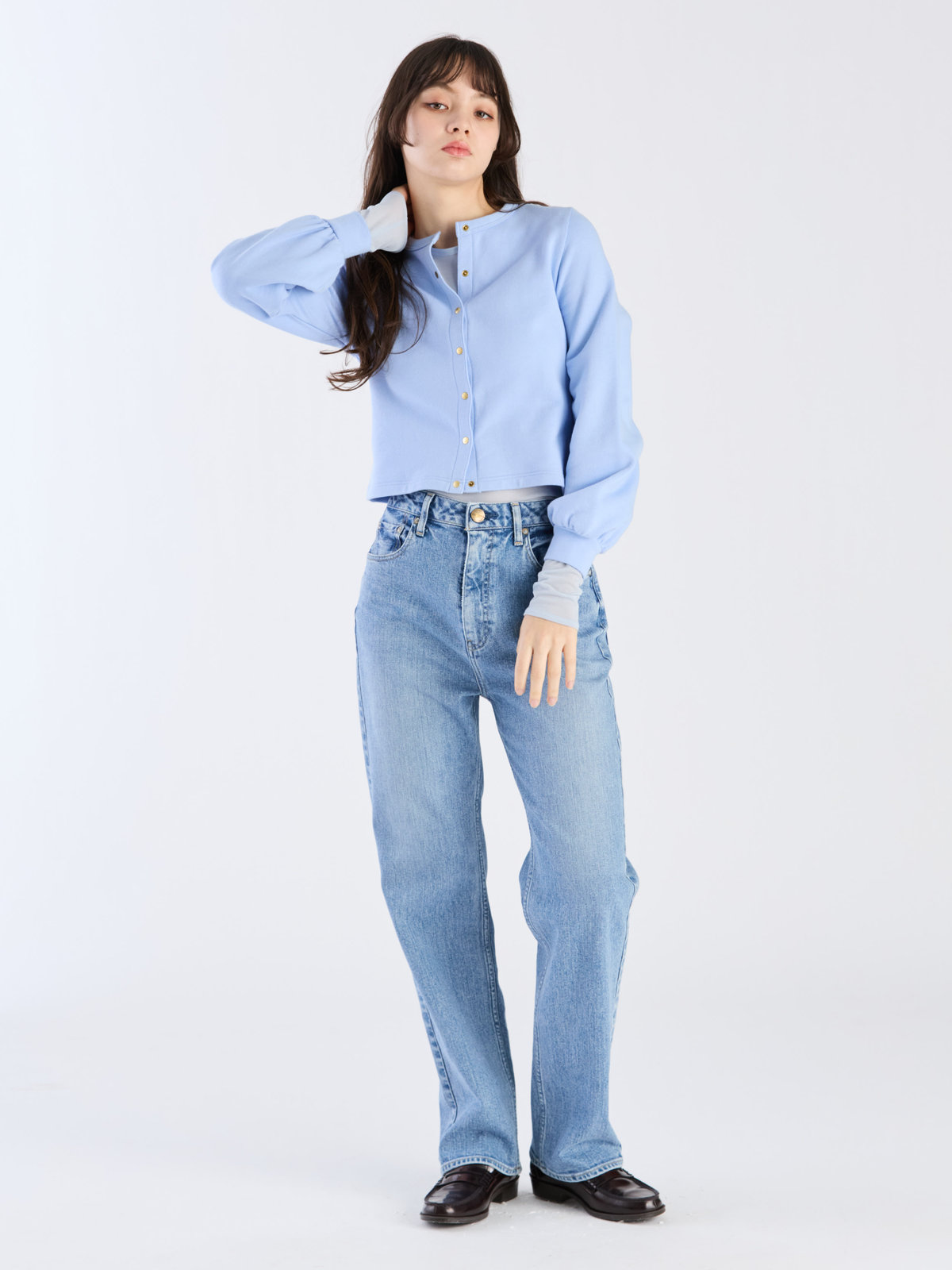 To b. by agnès b. 【Outlet】コットン トラディショナルプリティ カーディガン ブルー