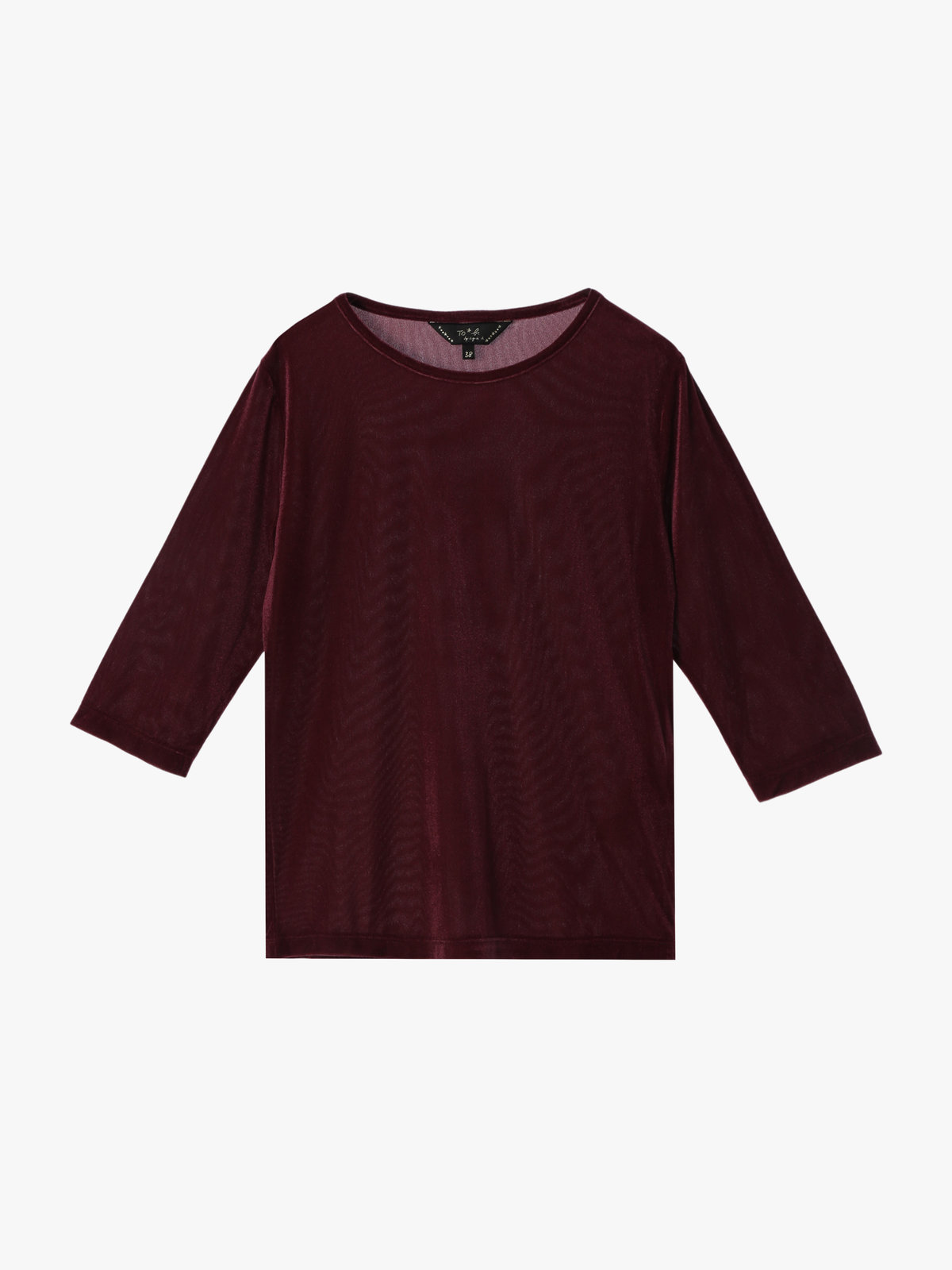 To b. by agnès b. 【Outlet】シアーベロアティーシャツ ボルドー