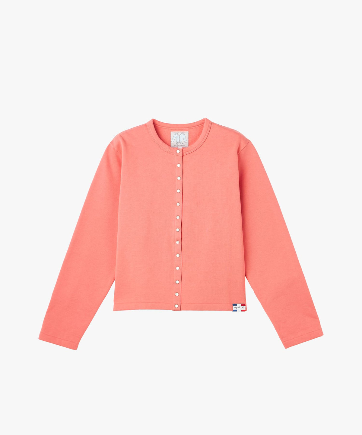 FEMME ウィメンズ コットン メルトン カーディガンプレッション [Made in France] ピンク