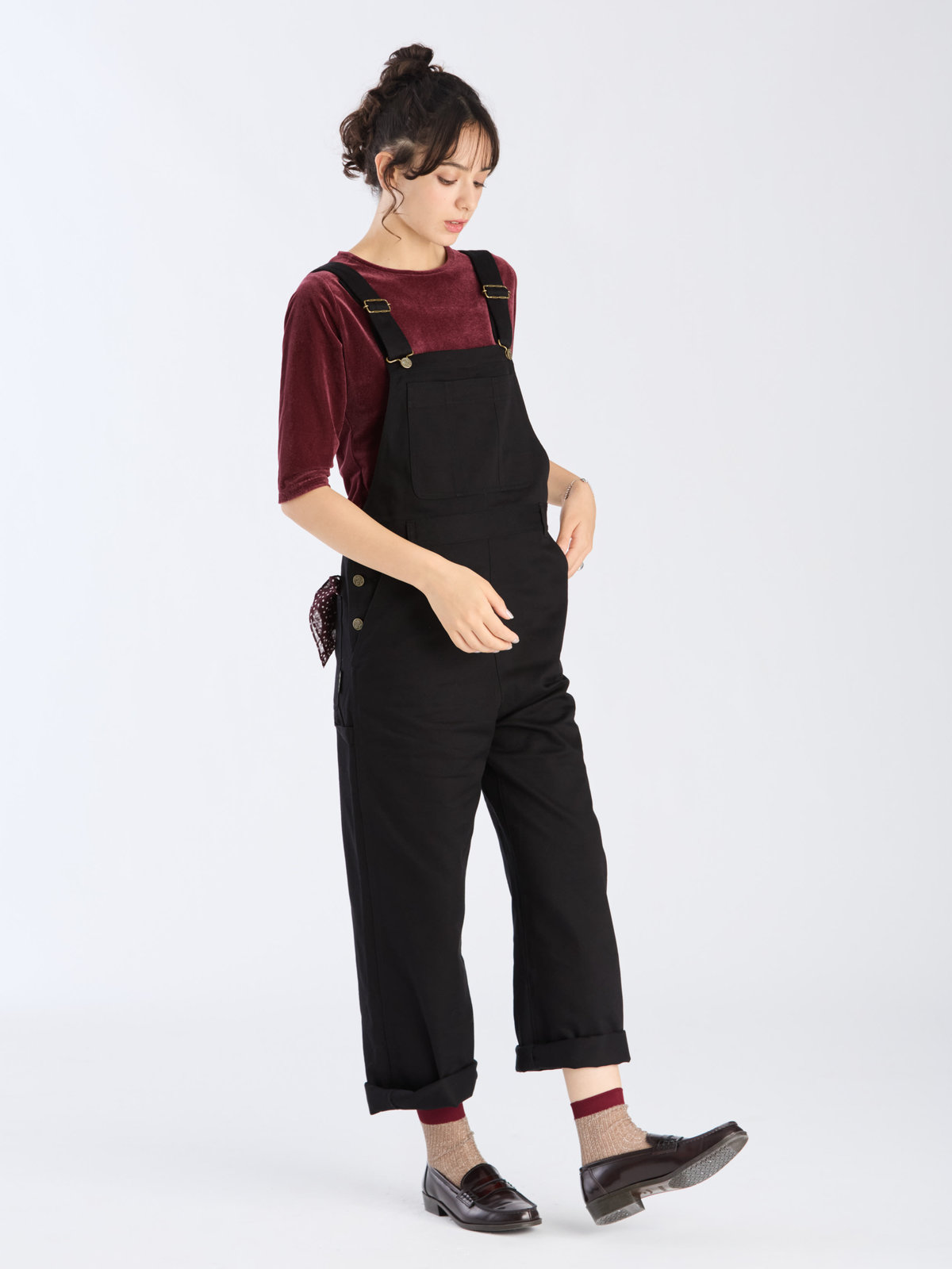 To b. by agnès b. 【Outlet】シアーベロアティーシャツ ボルドー