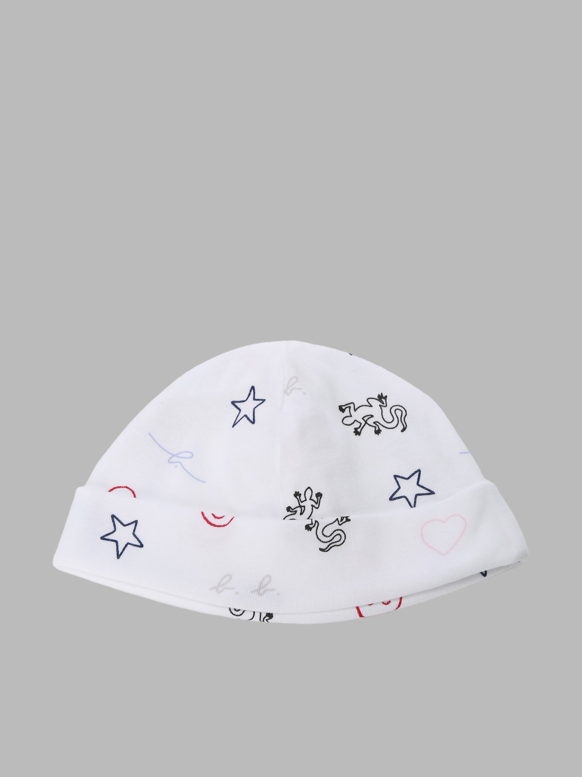 ENFANT ベビー ベビー コットン 長袖ボディ・スタイ・帽子 3点セット ホワイト