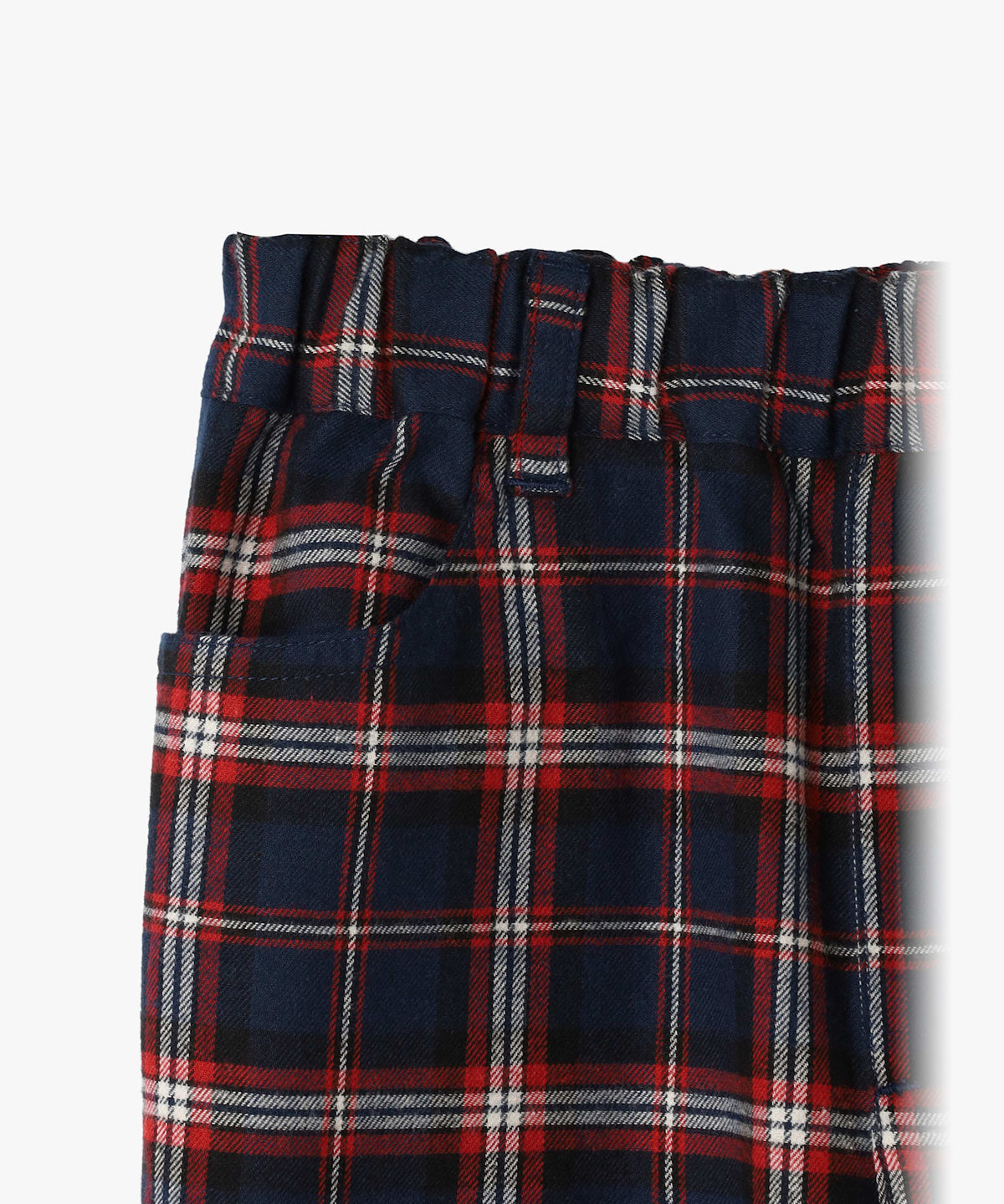 ENFANT ユニセックス キッズ チェック コットン フルレングス パンツ ブルー
