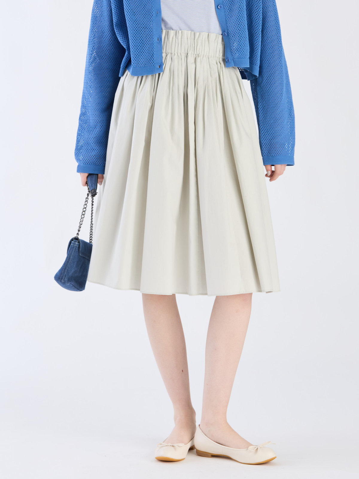 To b. by agnès b. 【Outlet】タックミディスカート グレー系その他