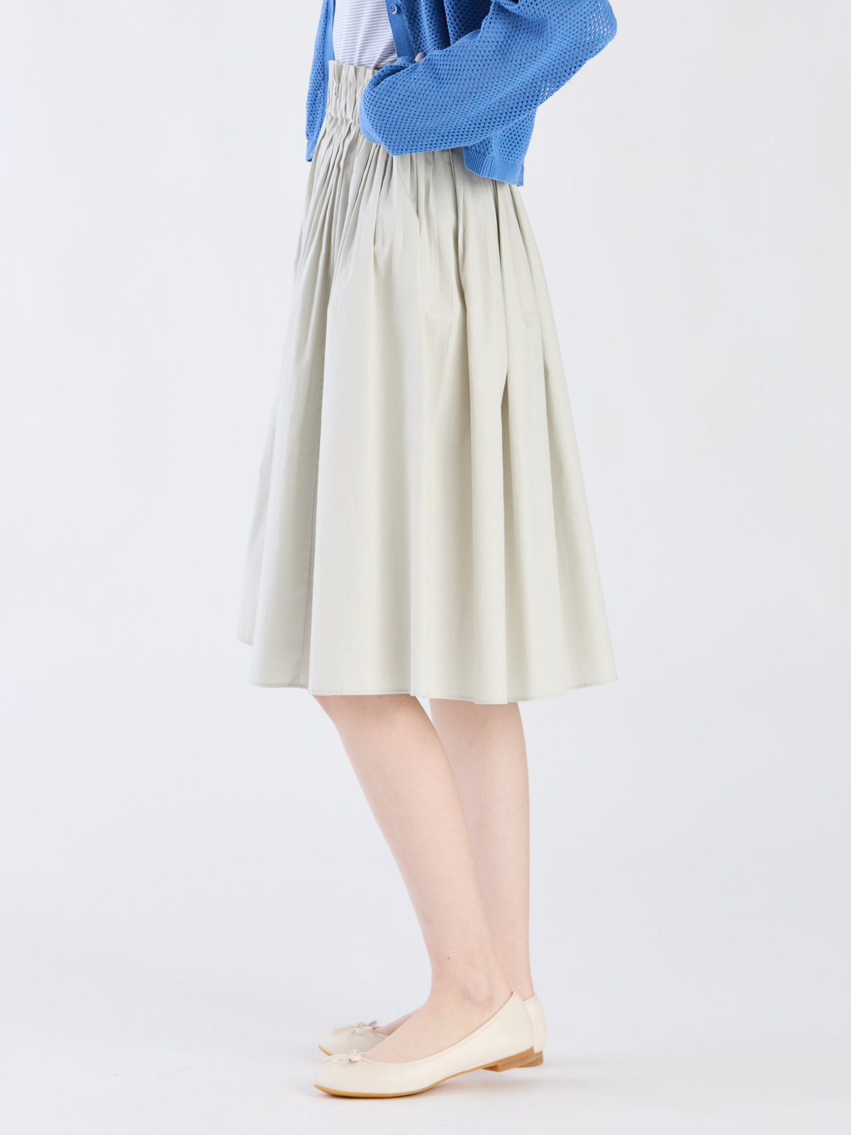 To b. by agnès b. 【Outlet】タックミディスカート グレー系その他