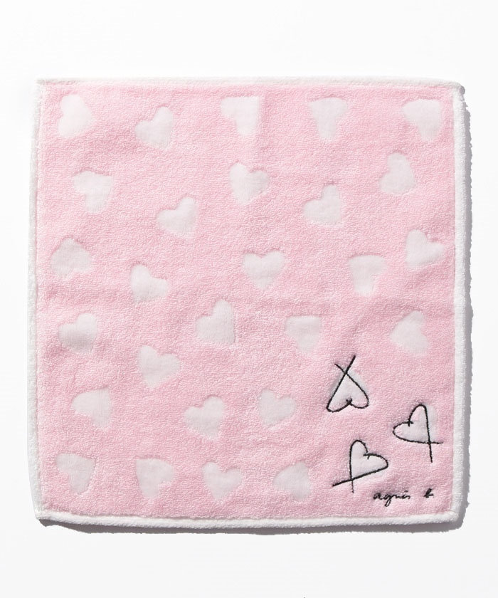 FEMME ウィメンズ ロゴ ハート ハンドタオル ピンク