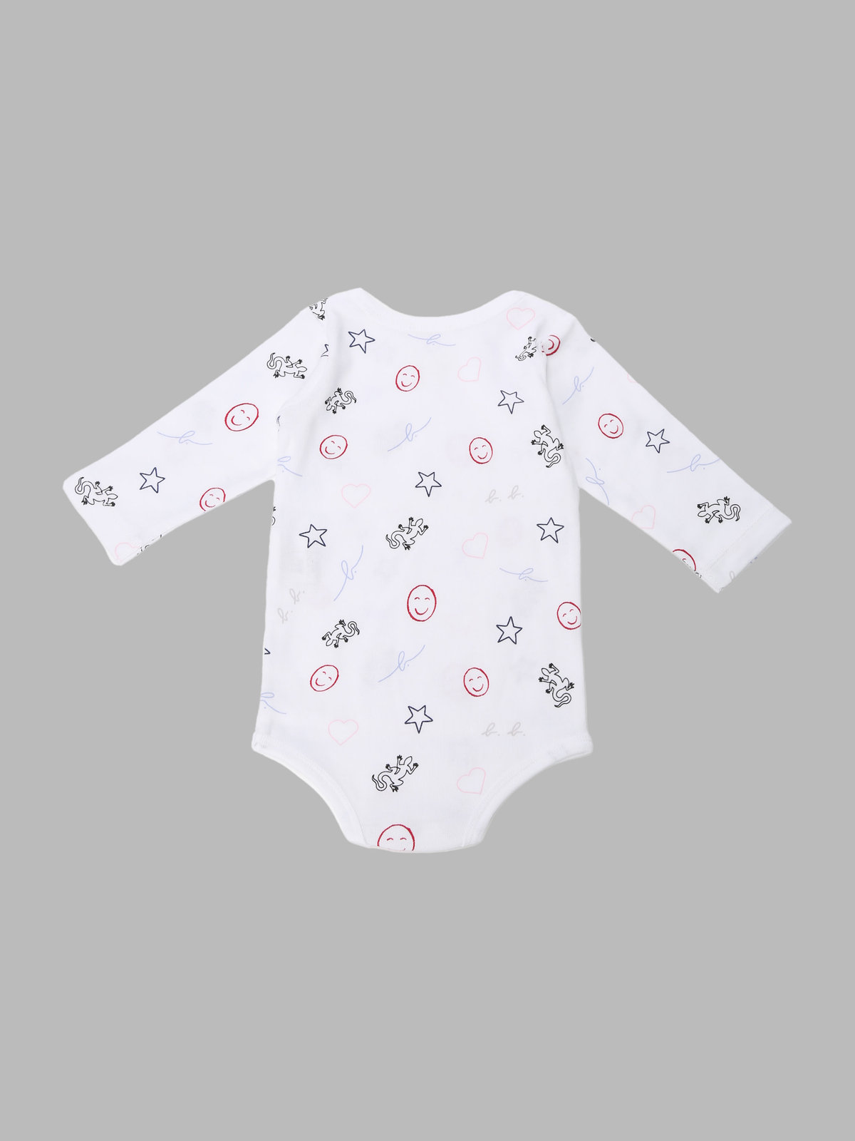 ENFANT ベビー ベビー コットン 長袖ボディ・スタイ・帽子 3点セット ホワイト