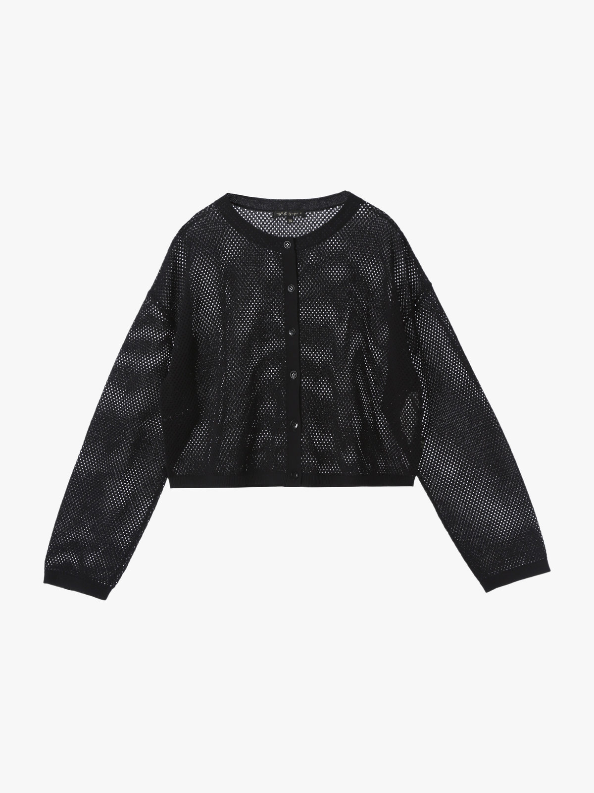 To b. by agnès b. 【Outlet】メッシュニットカーディガン ホワイト×ブラック