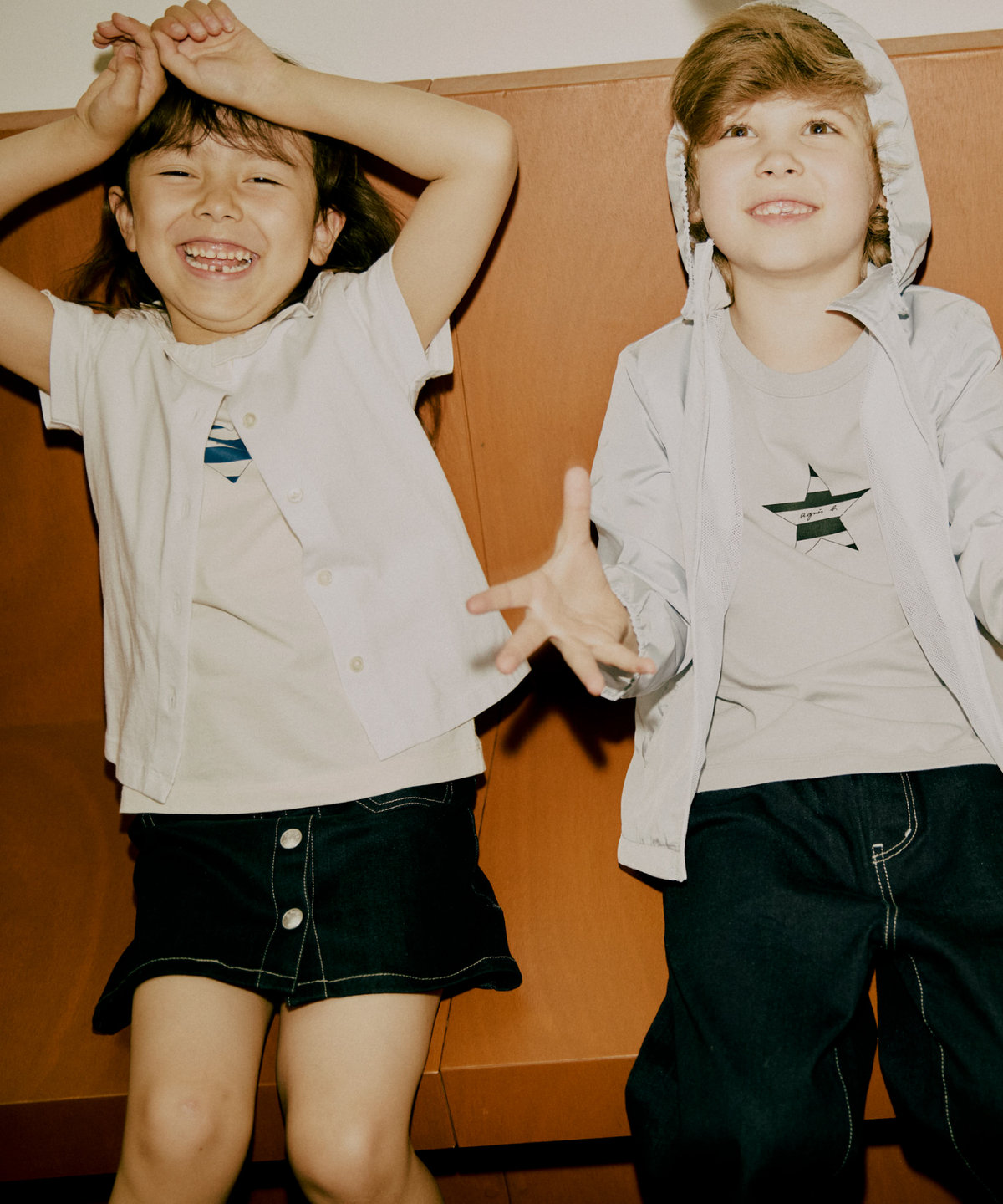 ENFANT ユニセックス キッズ デニムバミューダパンツ ネイビー