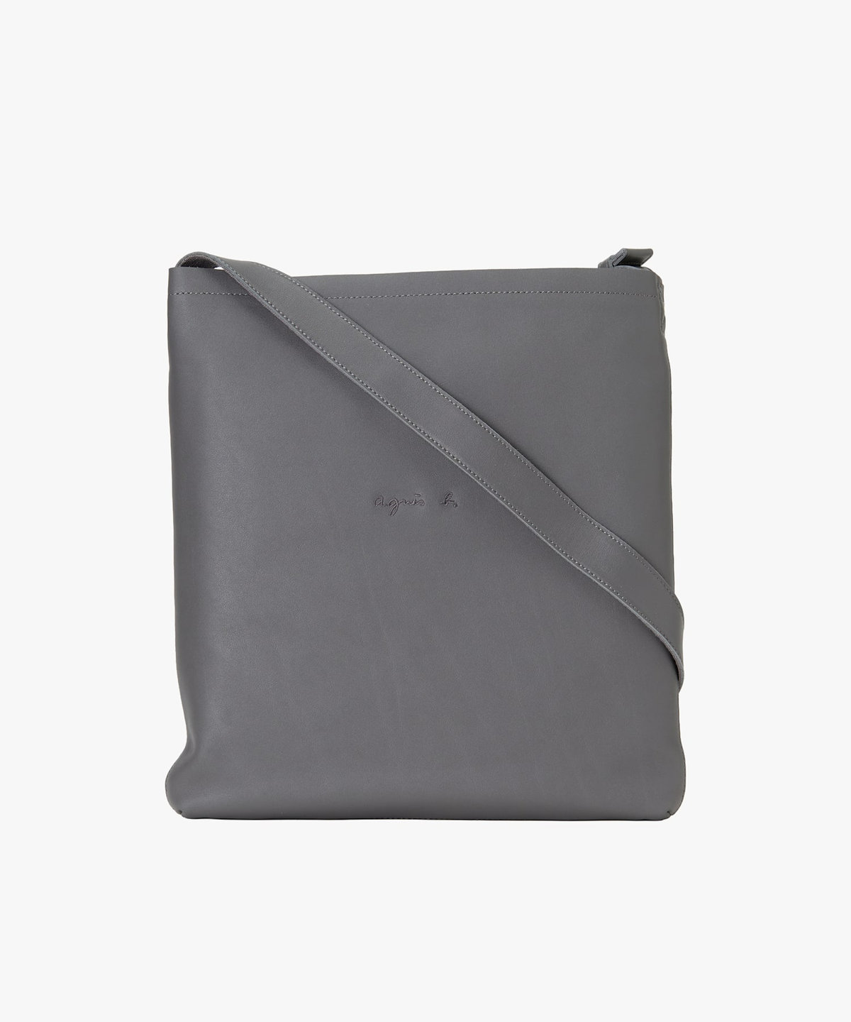 VOYAGE メンズ バッグ＆ウォレット レザー ラージ ショルダーバッグ "Peter" PAH02Z-02 グレー