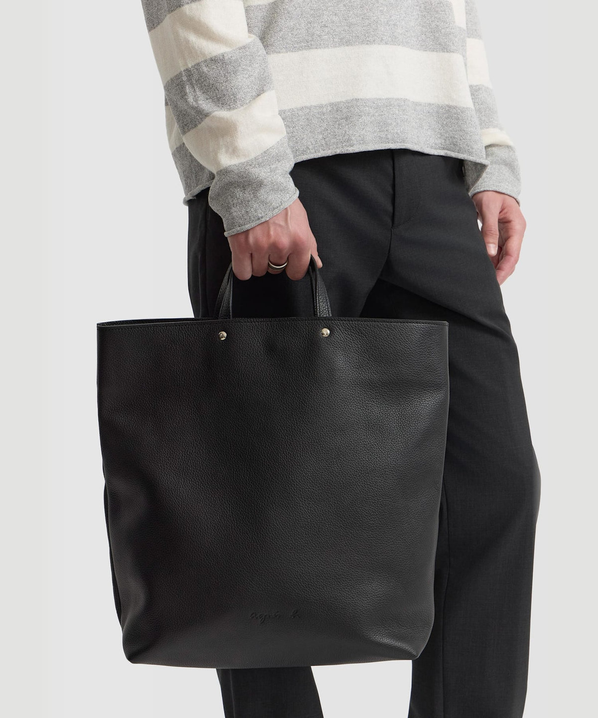 FEMME ウィメンズ レザー トートバッグ "Alix" ブラック