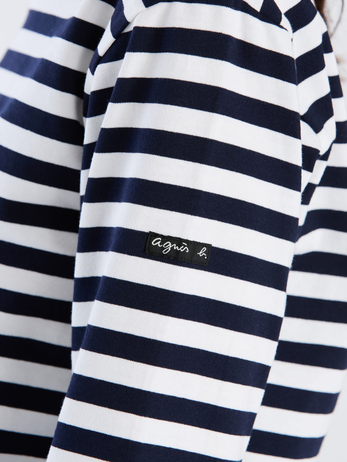 FEMME ウィメンズ 細ボーダー コットン 長袖 Tシャツ ”Biotop” ブルー系その他