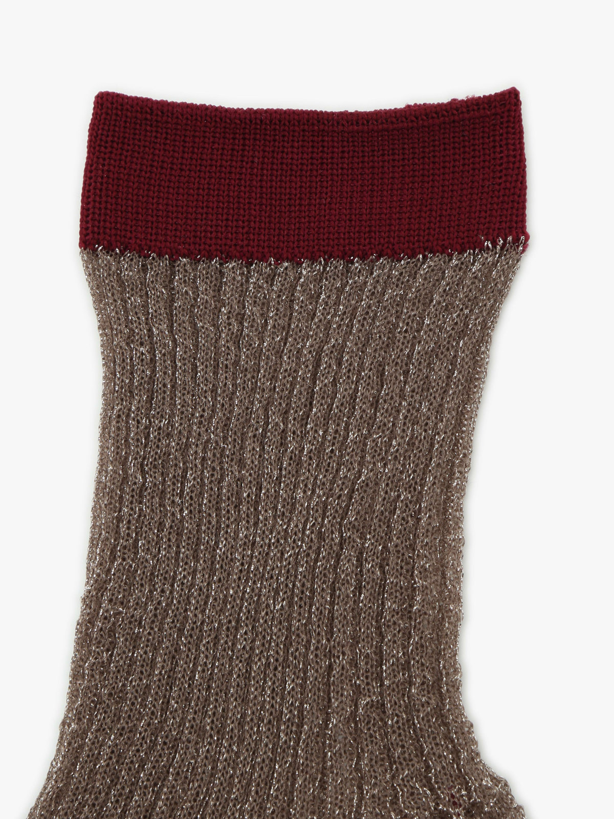 To b. by agnès b. バイカラー グリッター ソックス ベージュ