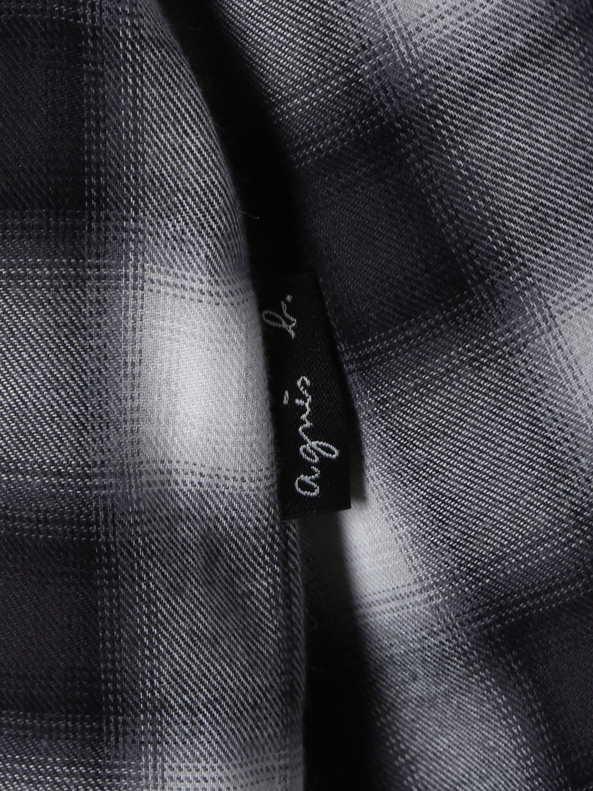 ENFANT ユニセックス キッズ チェック コットン 長袖 シャツ ブラック