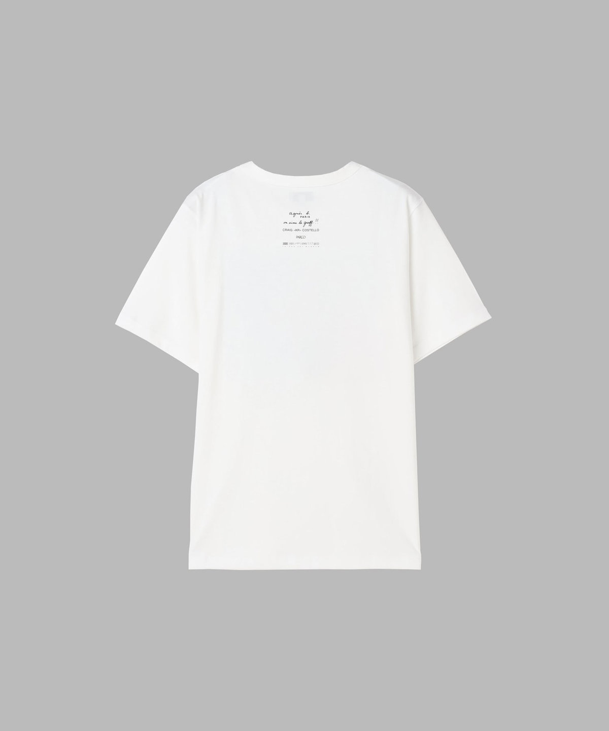 FEMME ウィメンズ agnes b. × KRINK × PARCO × 台南市美術館 プリント コットン 半袖 アーティスト Tシャツ ホワイト