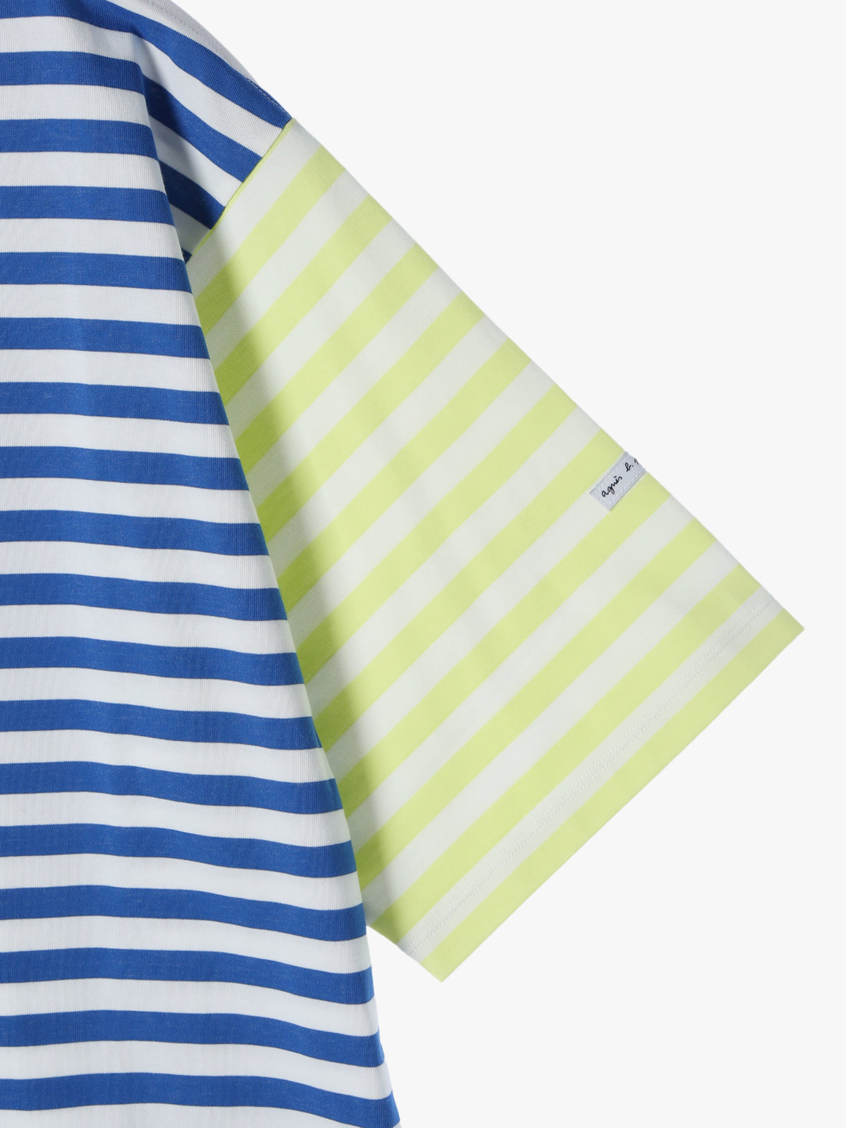 FEMME ウィメンズ 【Outlet】agnes b. x HELLY HANSEN ショートスリーブマリンボーダーティー（ユニセックス） ブルー系その他