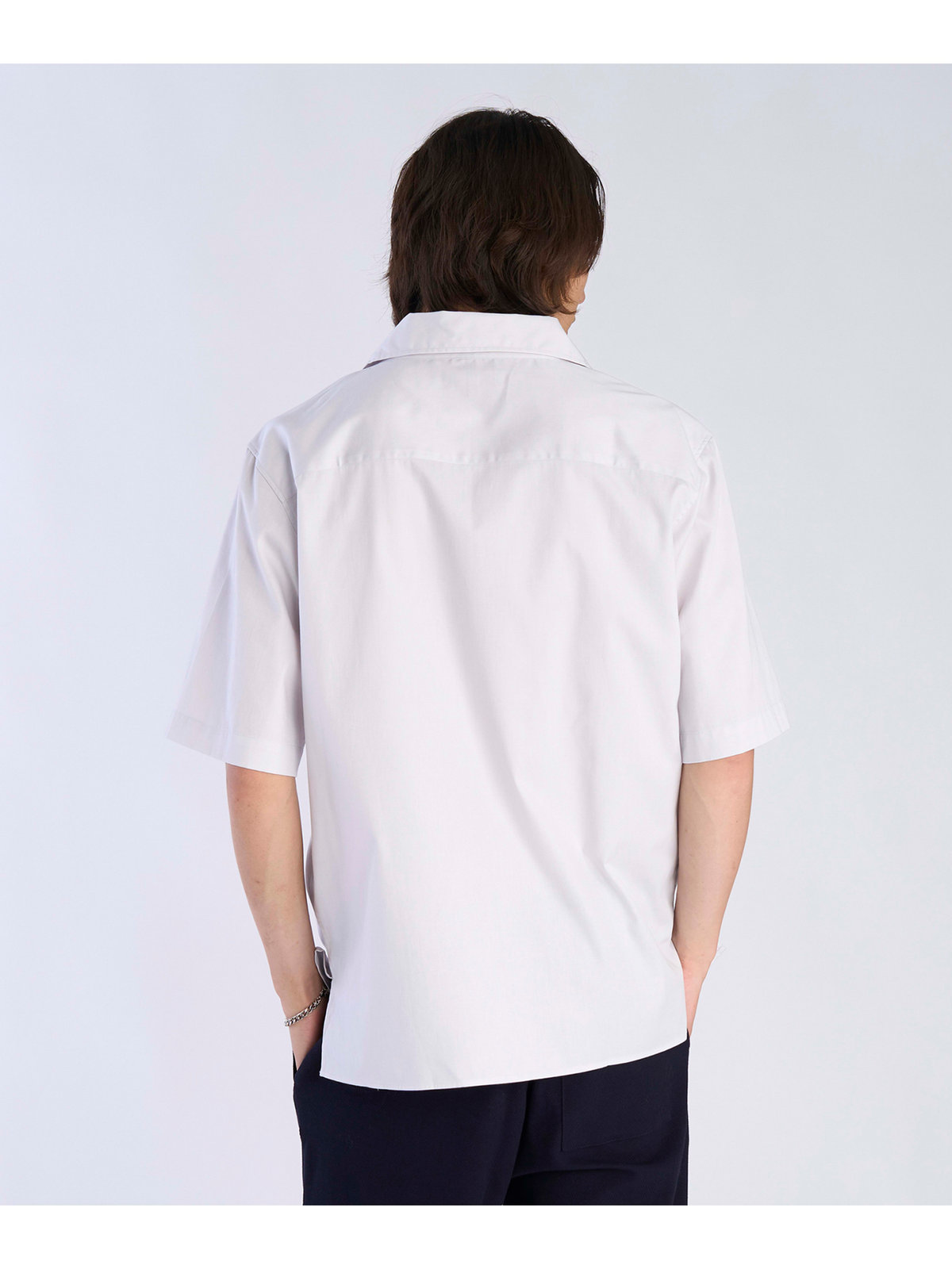 HOMME メンズ 【Outlet】メンズ ”Willie”ロゴ 刺繍 オープンカラー 半袖 シャツ ”Magnum” グレー系その他