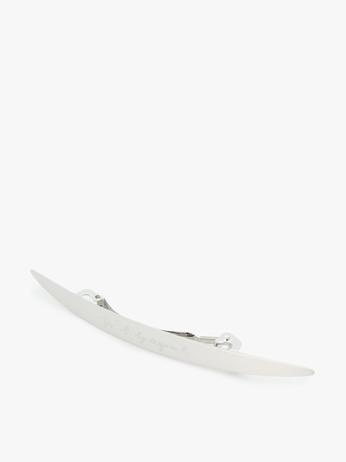 To b. by agnès b. 【Outlet】ロゴ バレッタ シルバー