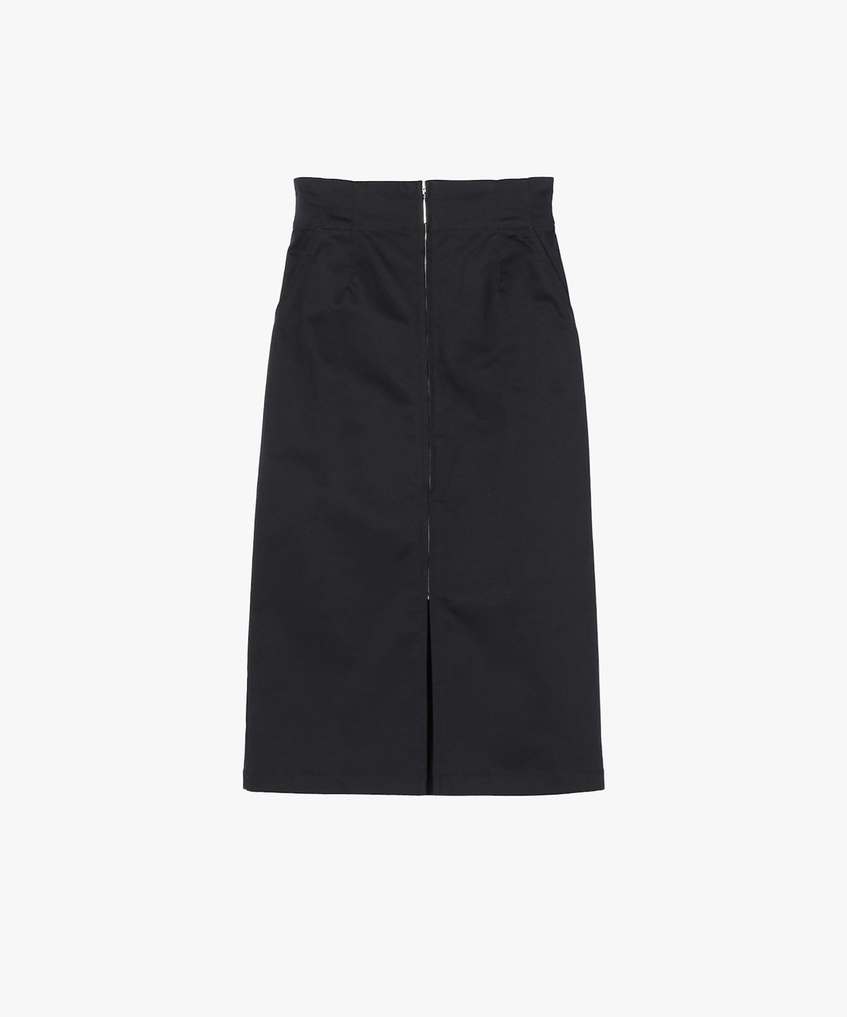 To b. by agnès b. ストレッチ チノ ジップ タイトスカート ブラック