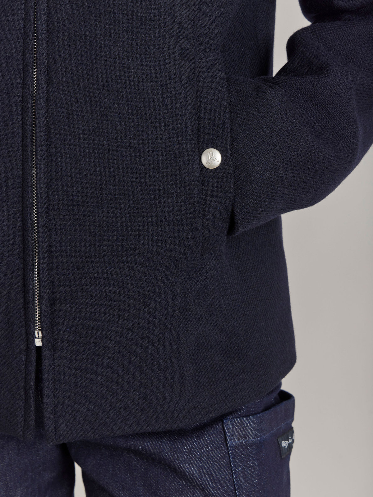 FEMME ウィメンズ 【Outlet】ウール スタンドカラージャケット "Olympe" ブルー系その他