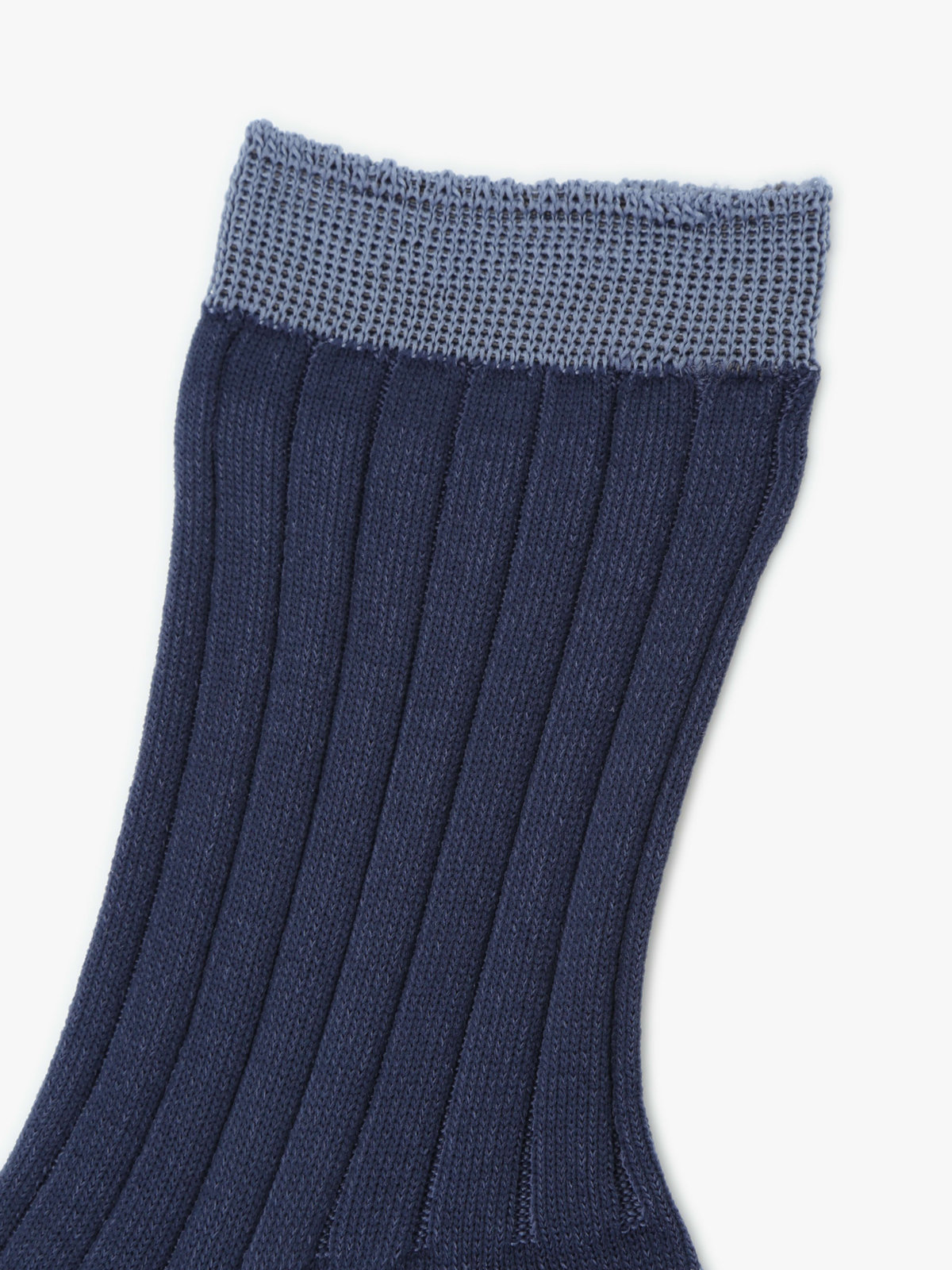 To b. by agnès b. バイカラー ソックス ブルー