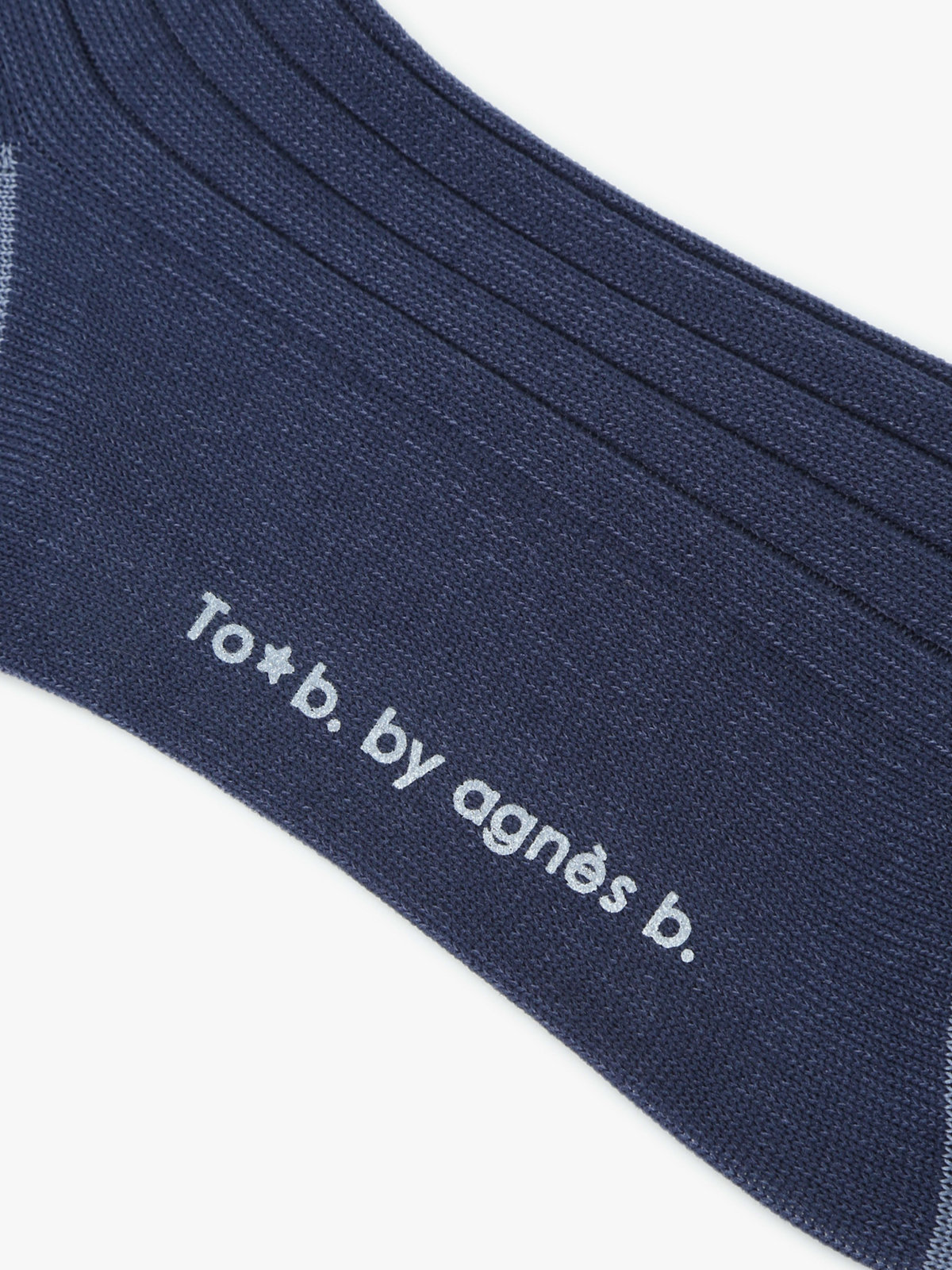 To b. by agnès b. バイカラー ソックス ブルー