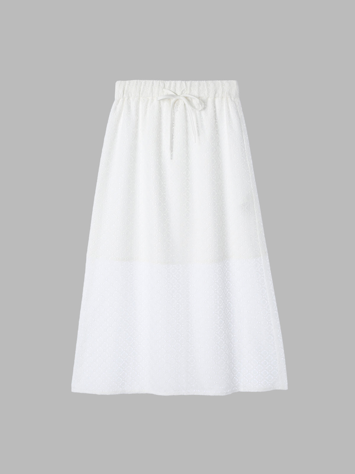 To b. by agnès b. 【Outlet】オプティカルレーススカート ホワイト