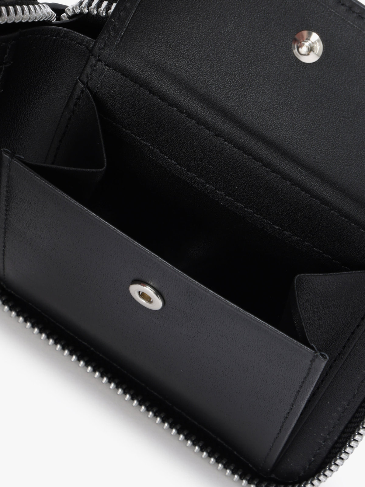 VOYAGE メンズ バッグ＆ウォレット 【Outlet】フォトプリント レザー ラウンドジップ 二つ折り  ウォレット ZAH04A-01 ブラック