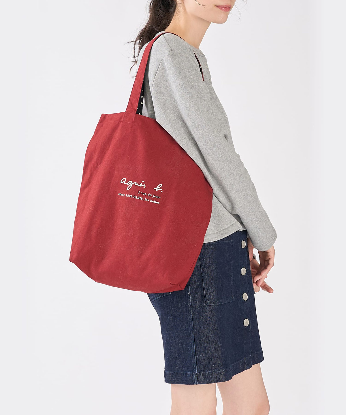 VOYAGE ウィメンズ バッグ＆ウォレット コットン リバーシブル トートバッグ "Paulette" BBX02-02 レッド系その他