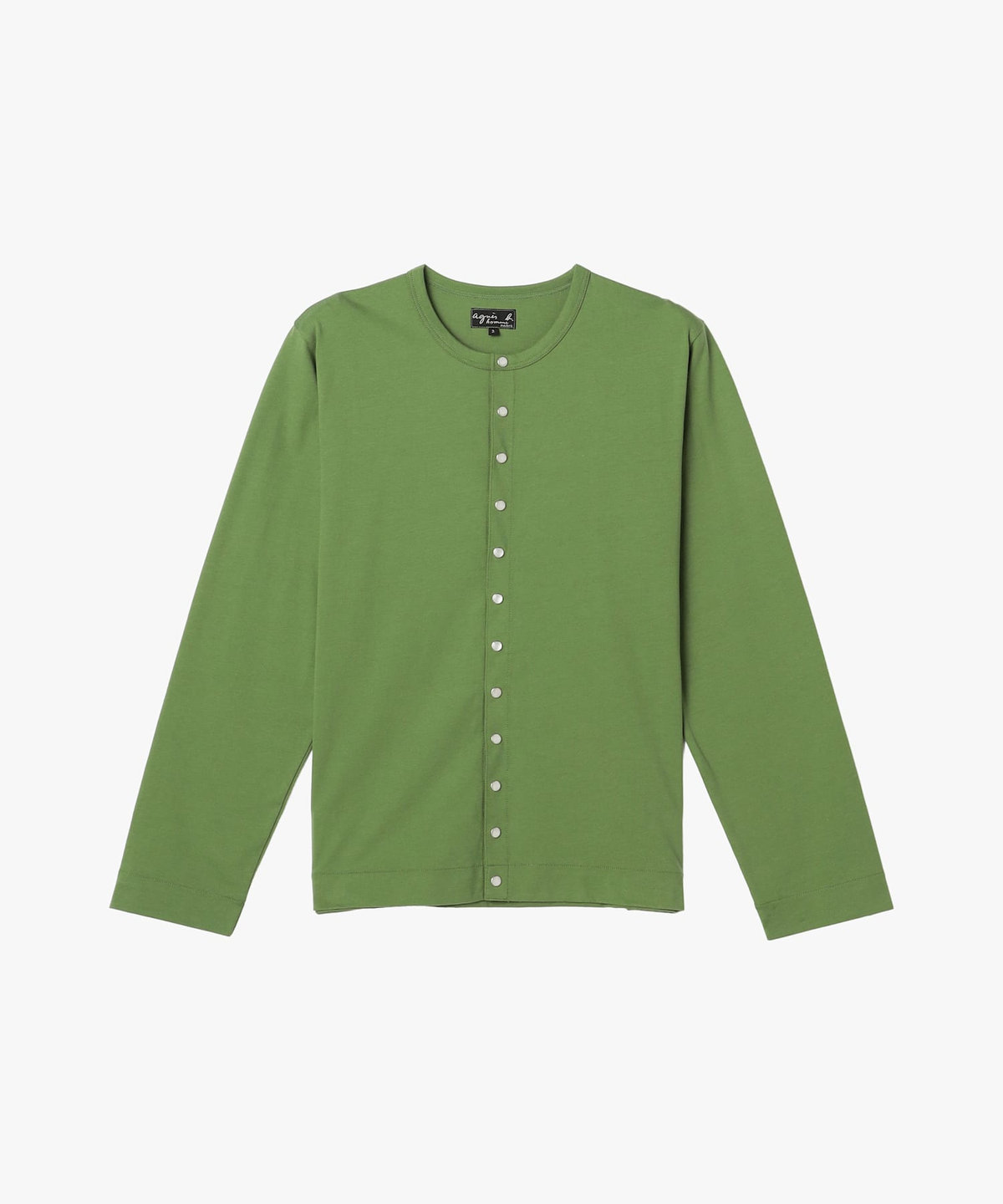 HOMME メンズ メンズ オーガニックコットン 長袖 カーディガンプレッション グリーン系その他