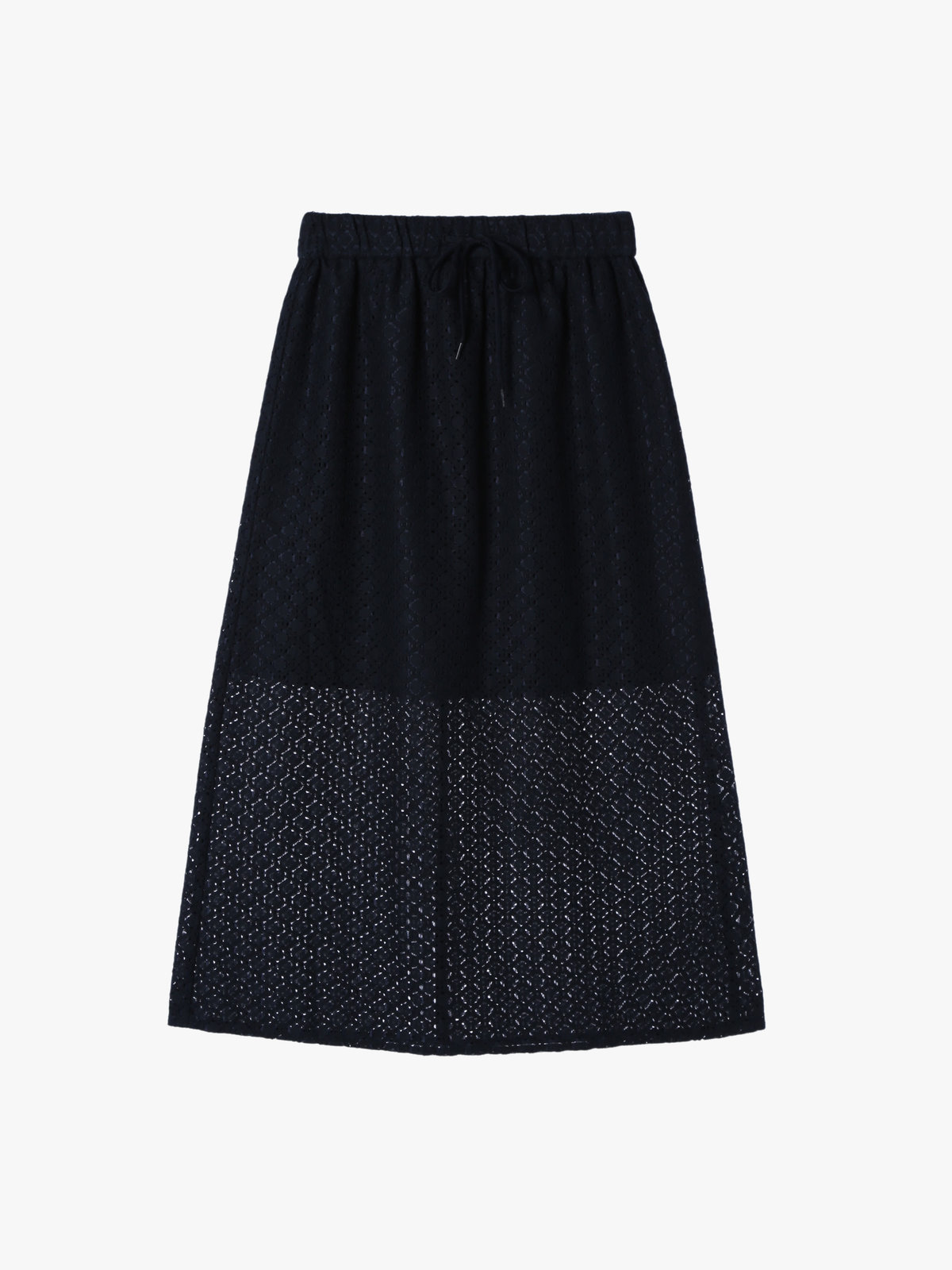 To b. by agnès b. 【Outlet】オプティカルレーススカート ネイビー