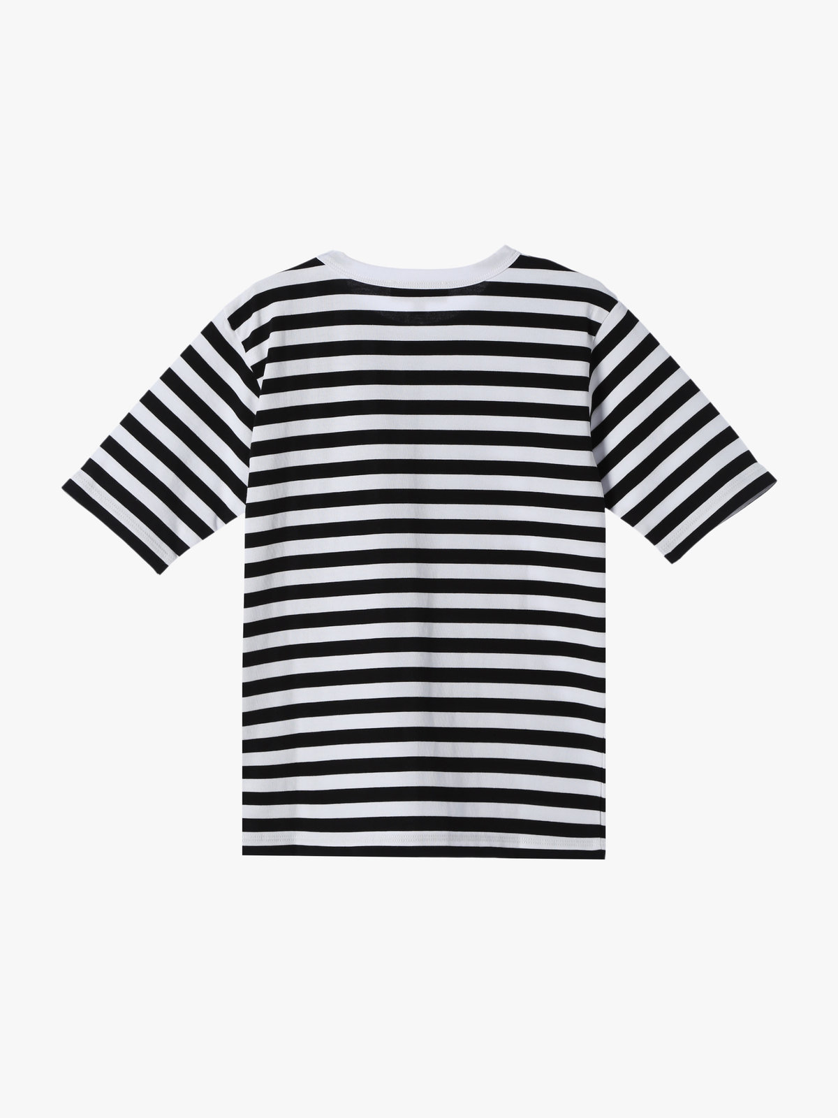 ENFANT ユニセックス キッズ 細ボーダー コットン 半袖 Tシャツ Lezard ホワイト×ブラック