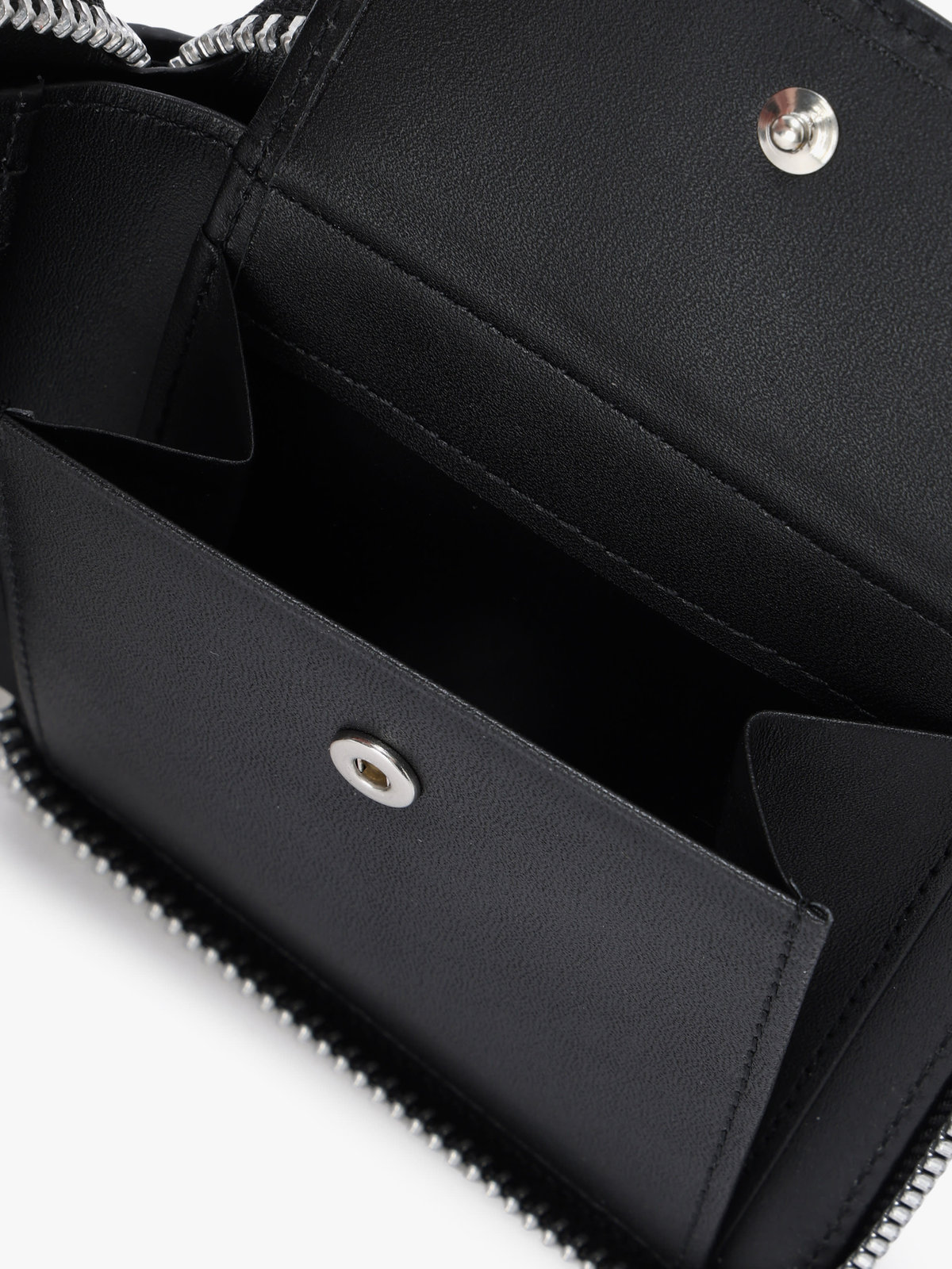 VOYAGE メンズ バッグ＆ウォレット 【Outlet】フォトプリント レザー ラウンドジップ 二つ折り  ウォレット ZAH04A-01 ブラック