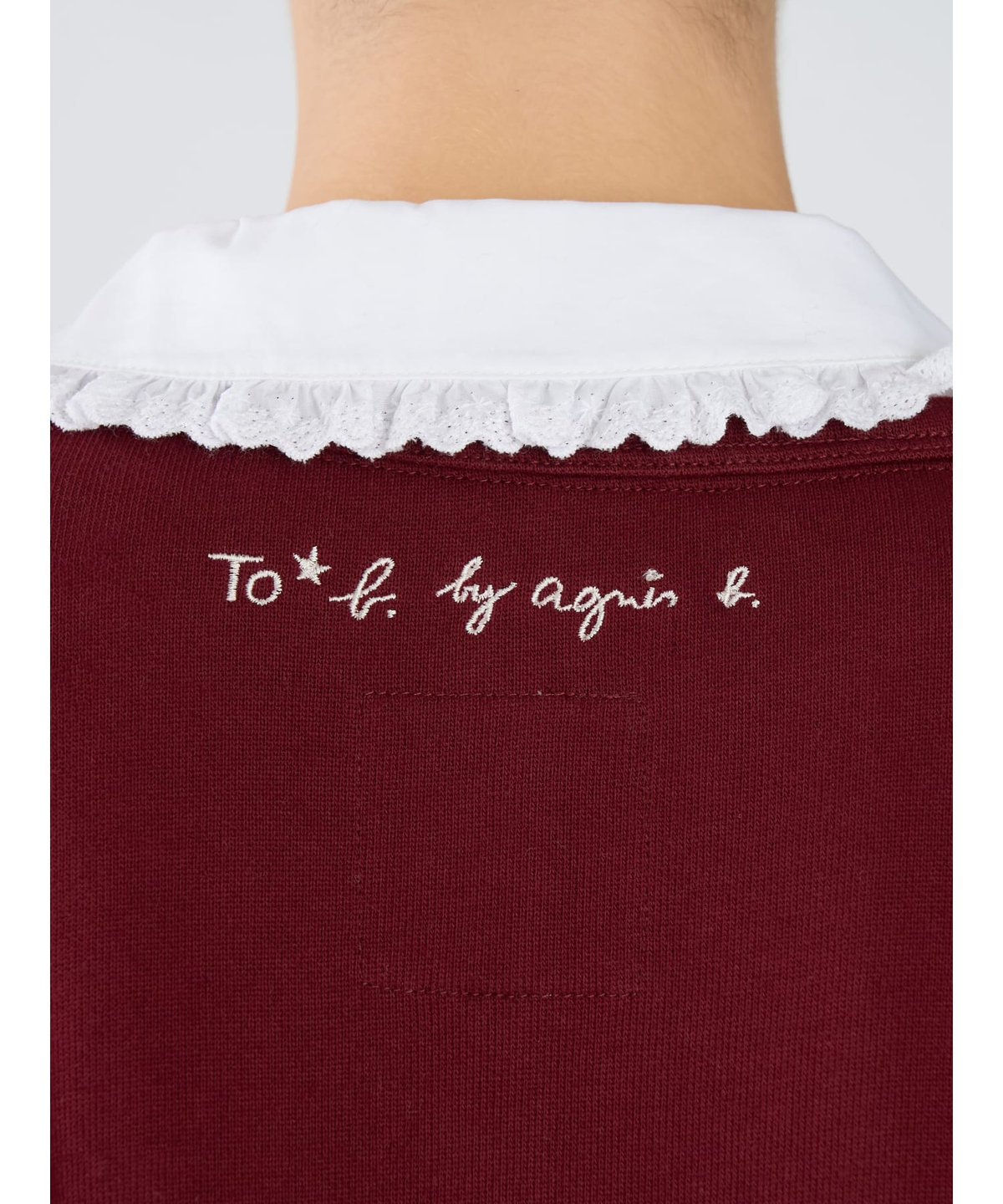 To b. by agnès b. To b. by agnes b.× green label relaxing コットン ビッグカーディガン ボルドー