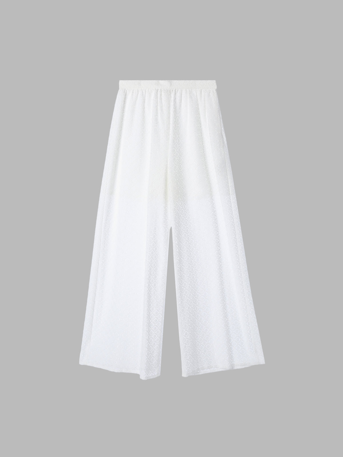 To b. by agnès b. 【Outlet】オプティカルレースパンツ ホワイト