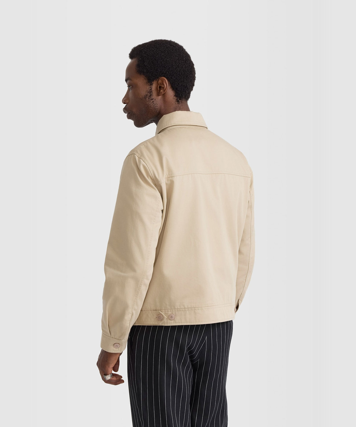 HOMME メンズ メンズ フォトプリント 長袖 ジャケット "Chet" ベージュ