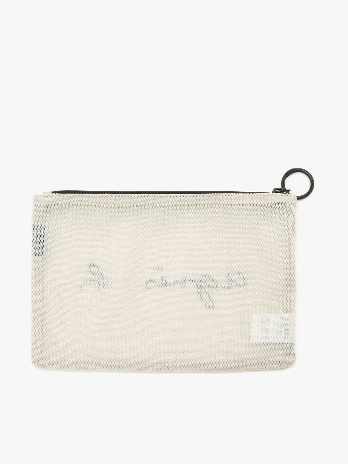 VOYAGE メンズ バッグ＆ウォレット ロゴ ナイロン ミディアム ポーチ ZAH03-01 オフホワイト