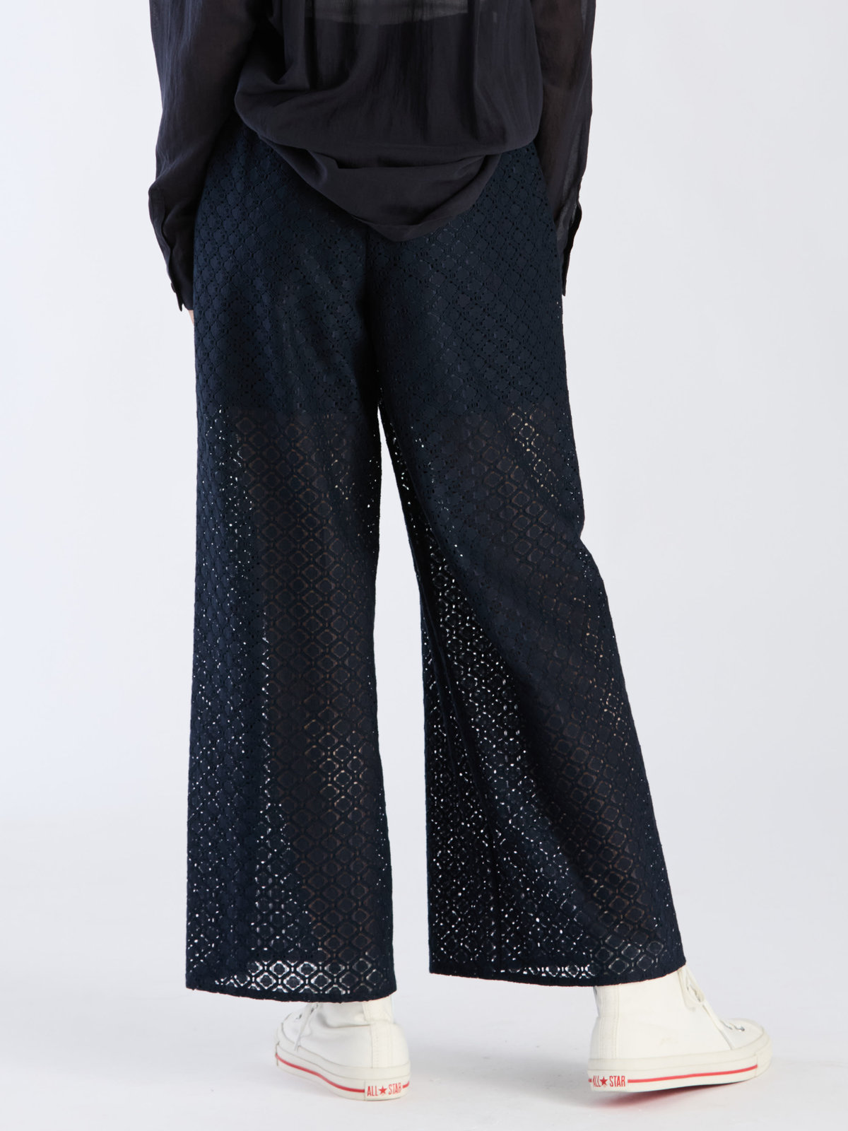 To b. by agnès b. 【Outlet】オプティカルレースパンツ ネイビー