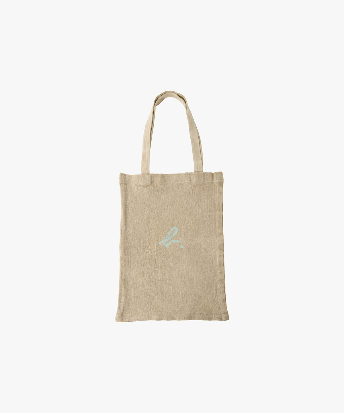 FEMME ウィメンズ "b."ロゴ リネン コットン キャンバス トートバッグ "Noe" ブルー