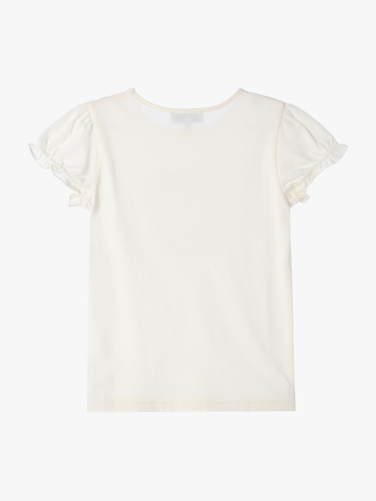 ENFANT ガールズ キッズ ハートプリント コットン 半袖 Tシャツ ホワイト