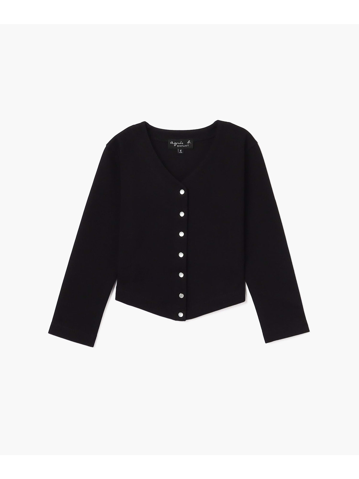 ENFANT ガールズ  J630 E CARDIGAN キッズ Vネックカーディガン ブラック
