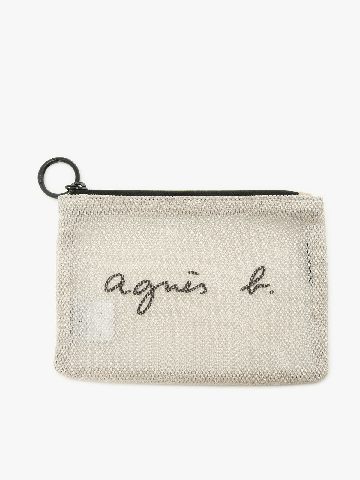 VOYAGE メンズ バッグ＆ウォレット ロゴ ナイロン スモール ポーチ ZAH03-02 オフホワイト