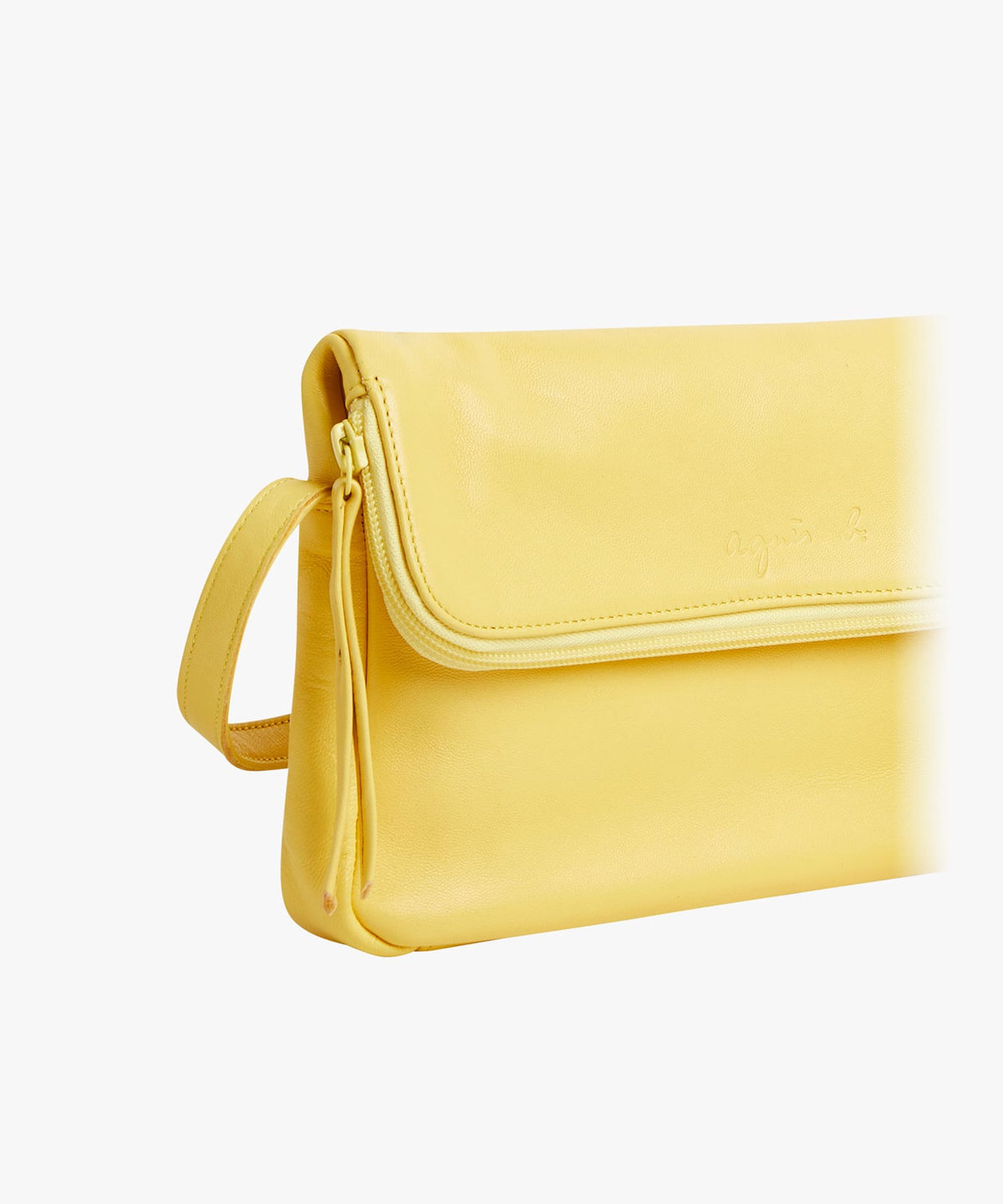 FEMME ウィメンズ ラムスキンレザー ショルダーバッグ "Asya" イエロー