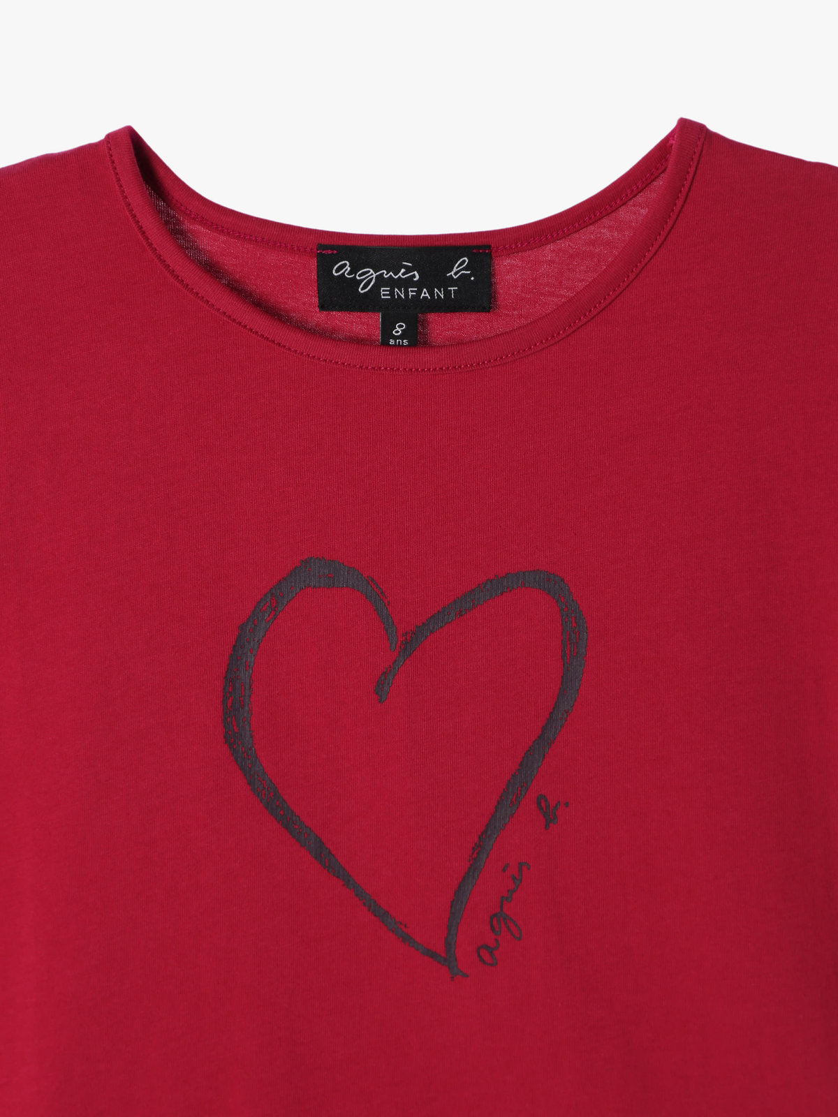 ENFANT ガールズ キッズ ハートプリント コットン 半袖 Tシャツ レッド系その他